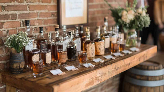 whisky na stole weselnym