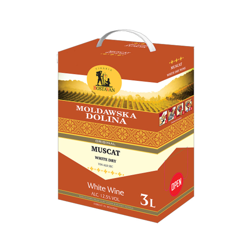 WINO MOŁDAWSKIE MUSCAT BAG-IN-BOX 3L BIB