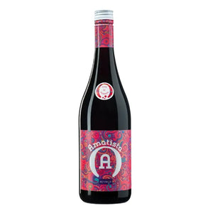 WINO HISZPAŃSKIE AMATISTA TINTO CZERWONE SŁODKIE FRIZZANTE MUSUJĄCE 8,5% 0,75L