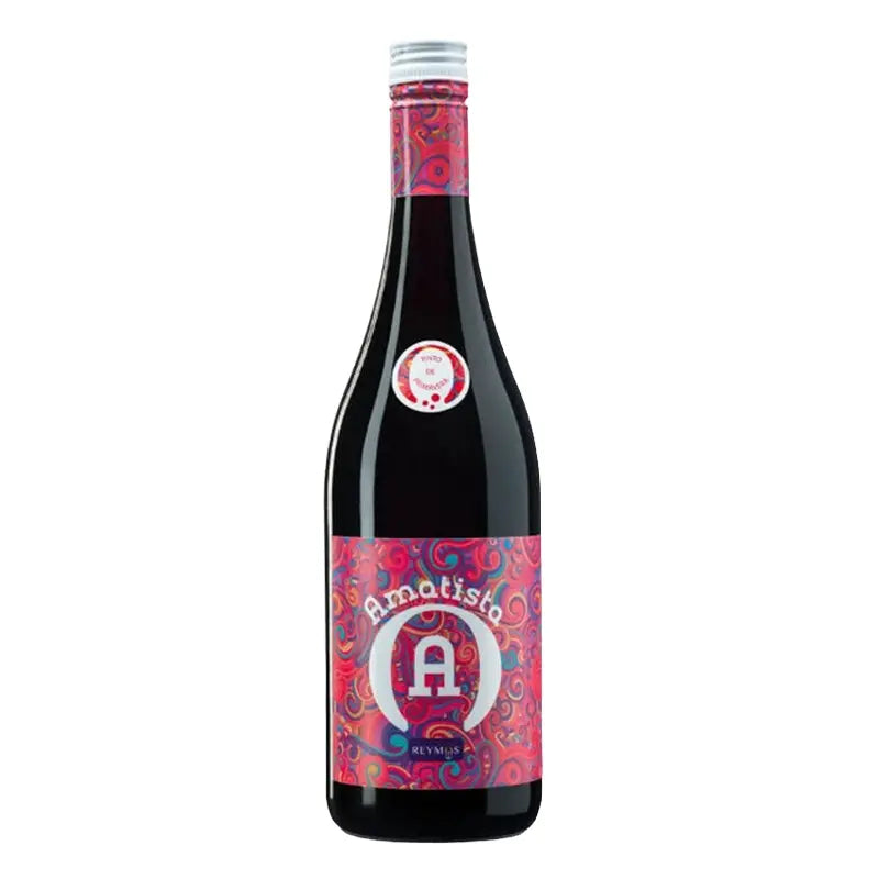 WINO HISZPAŃSKIE AMATISTA TINTO CZERWONE SŁODKIE FRIZZANTE MUSUJĄCE 8,5% 0,75L