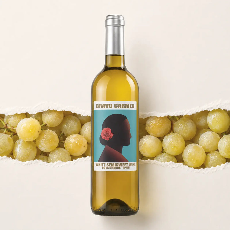 WINO HISZPAŃSKIE BRAVO CARMEN BIAŁE PÓŁSŁODKIE 12% 0,75L