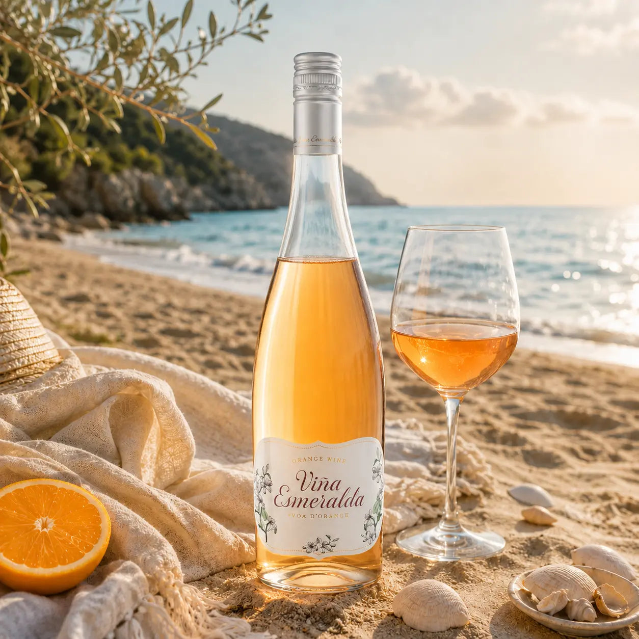 WINO HISZPAŃSKIE VINA ESMERALDA ORANGE POMARAŃCZOWE PÓŁWYTRAWNE 11,5% 0,75L