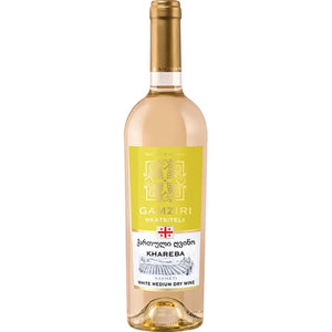 WINO GRUZIŃSKIE GAMZIRI RKATSITELI BIAŁE PÓŁWYTRAWNE 12% 0,75L