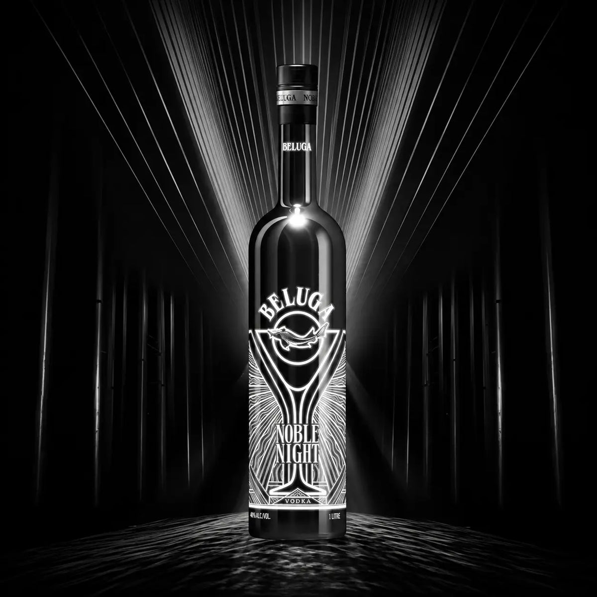 WÓDKA BELUGA NOBLE NIGHT EDITION 40% 1,75 PODŚWIETLANA