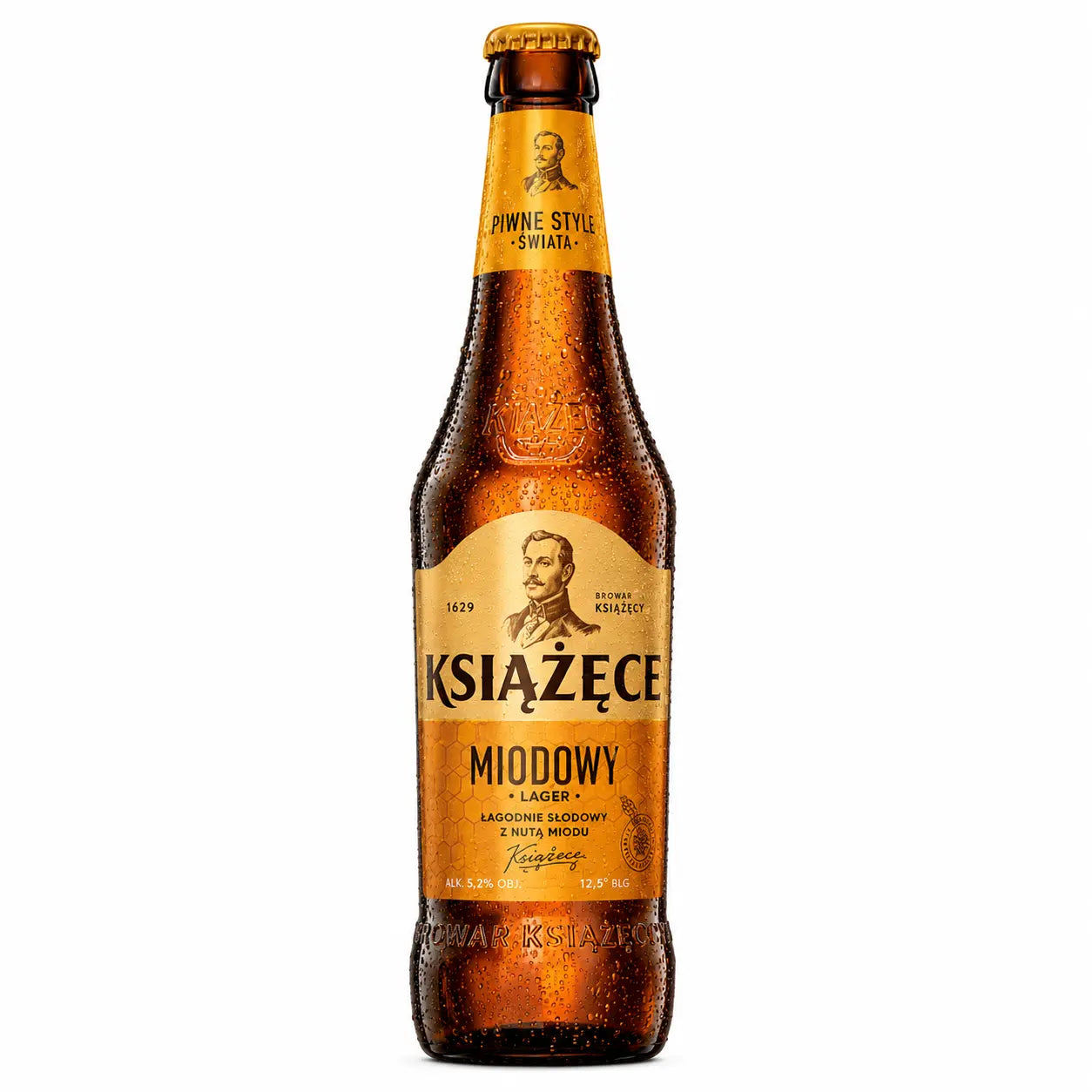 PIWO KSIĄŻĘCE MIODOWY LAGER 4,5% 0,5L BUTELKA