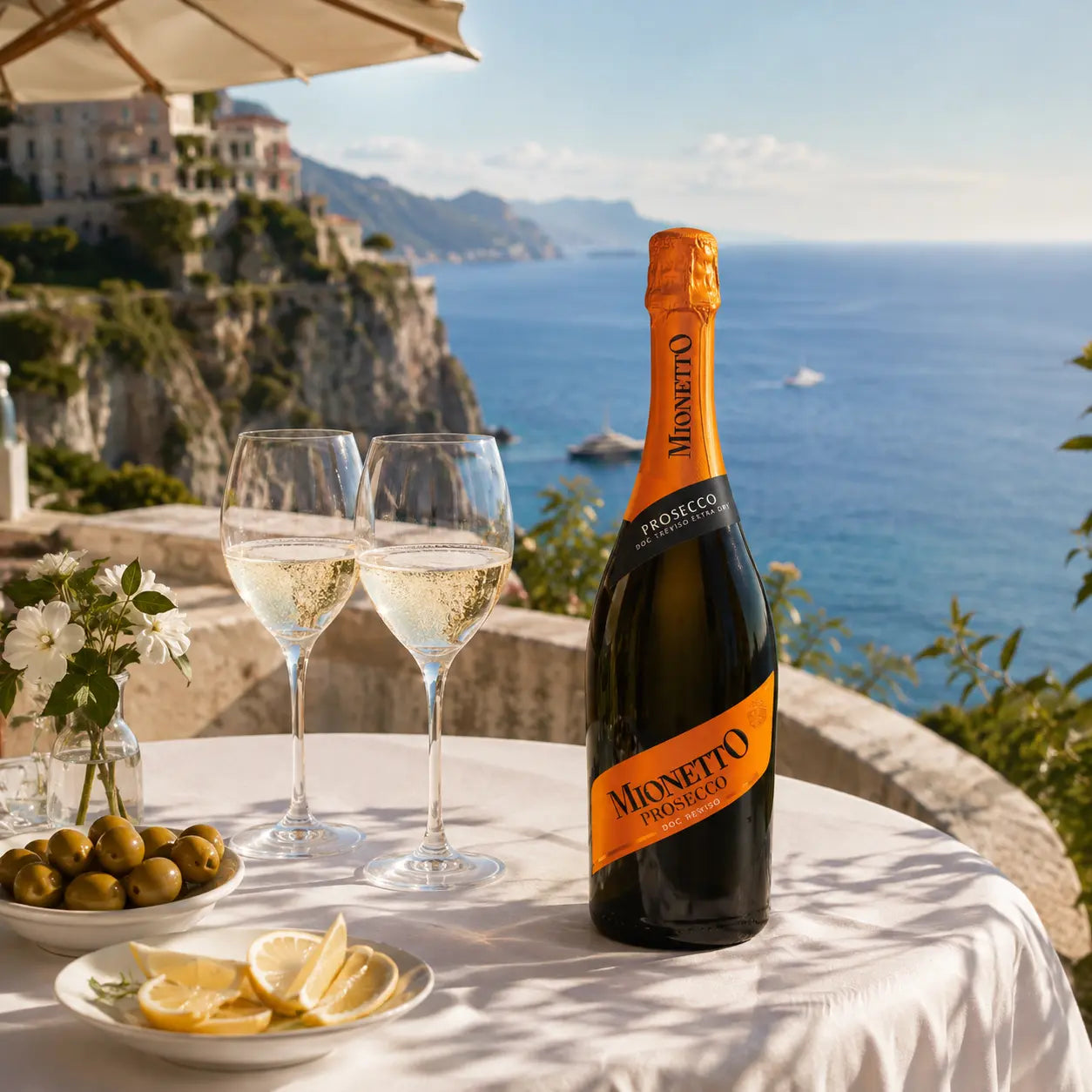 WINO MUSUJĄCE MIONETTO PROSECCO DOC BLACK EXTRA DRY BIAŁE PÓŁWYTRAWNE 11% 0,75L