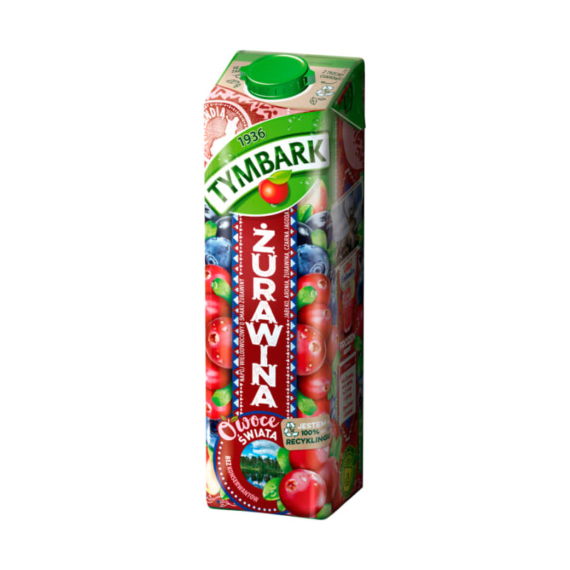NAPÓJ TYMBARK OWOCE ŚWIATA ŻURAWINA 1L KARTONIK