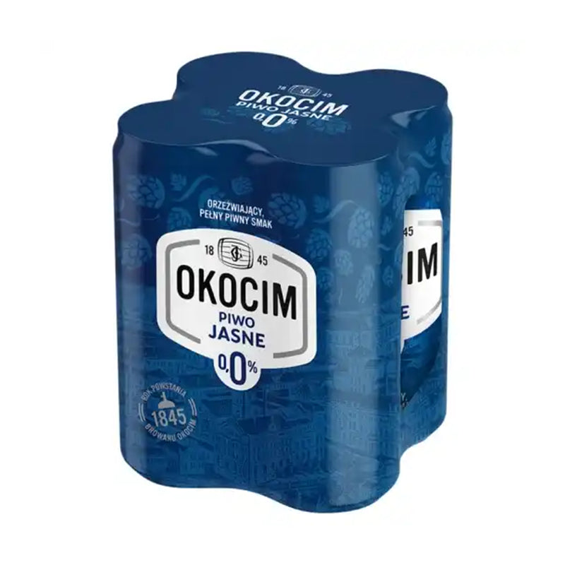 PIWO BEZALKOHOLOWE OKOCIM 0% 0,5L CZTEROPAK