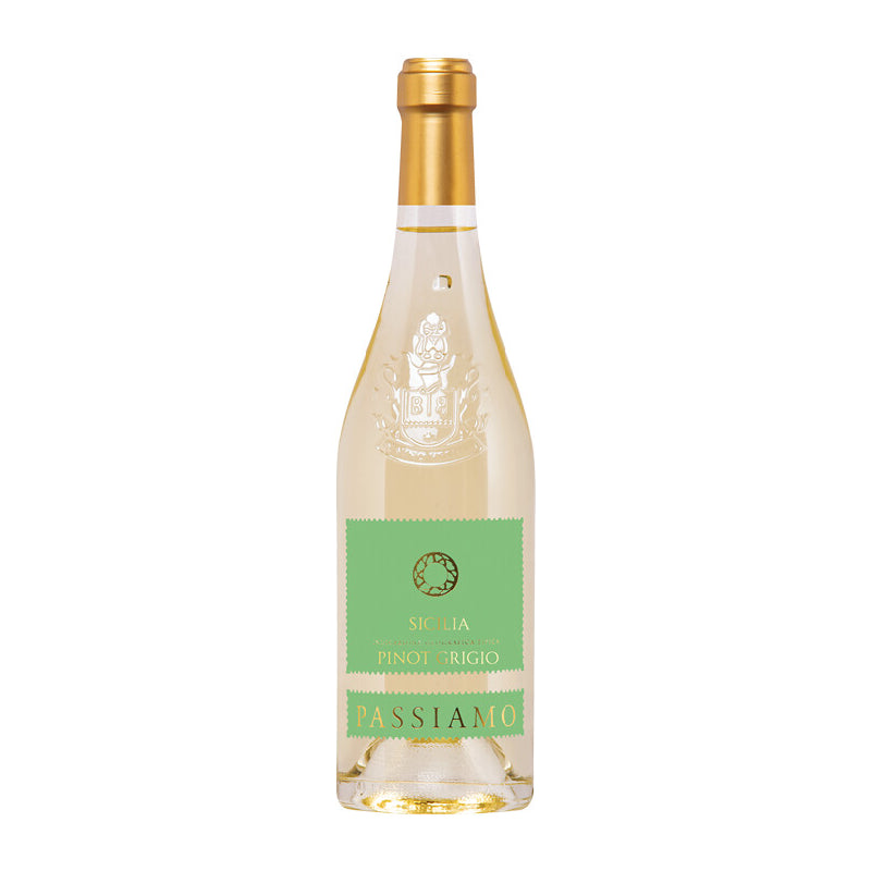 WINO WŁOSKIE PASSIAMO PINOT GRIGIO IGT TERRE SICILIANE BIAŁE WYTRAWNE 12% 0,75L