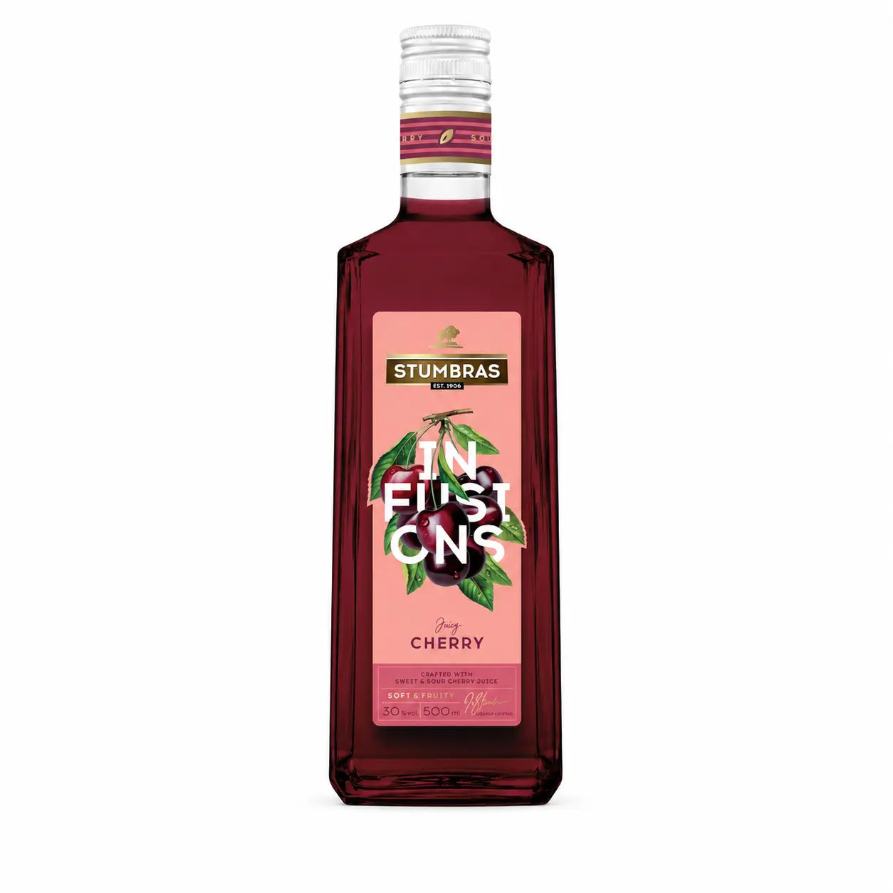 WÓDKA SMAKOWA STUMBRAS INFUSIONS JUICY CHERRY WIŚNIÓWKA 30% 0,5L
