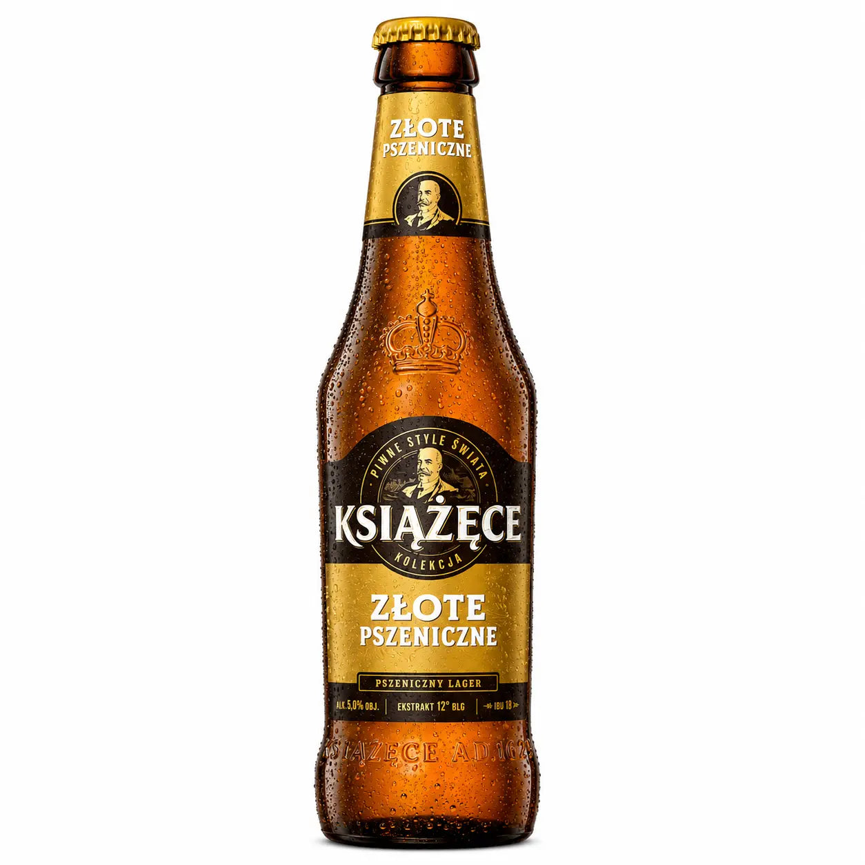 PIWO KSIĄŻĘCE ZŁOTE PSZENICZNE 4,9% 0,5L BUTELKA