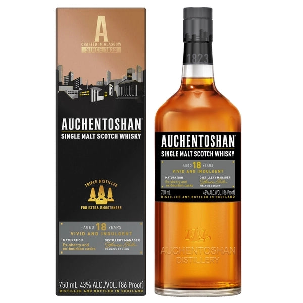 WHISKY SZKOCKA AUCHENTOSHAN 18YO 43% 0,7L W KARTONIKU