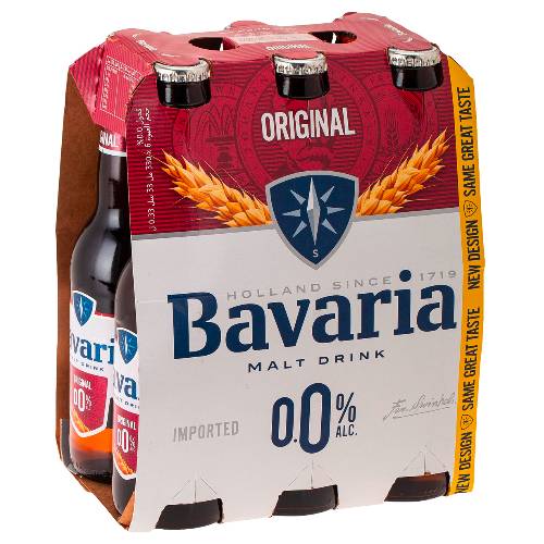 PIWO BEZALKOHOLOWE BAVARIA MALT LAGER 0% 0,33L SZEŚCIOPAK