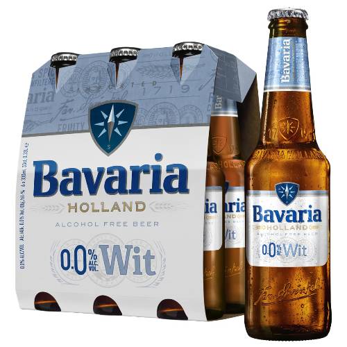 PIWO BEZALKOHOLOWE BAVARIA WIT PSZENICZNE 0% 0,33L SZEŚCIOPAK