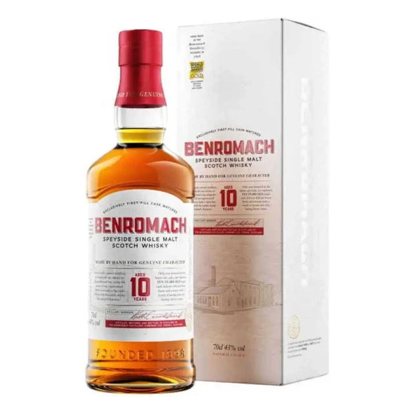WHISKY SZKOCKA BENROMACH 10 YO 43% 0,7L W KARTONIKU