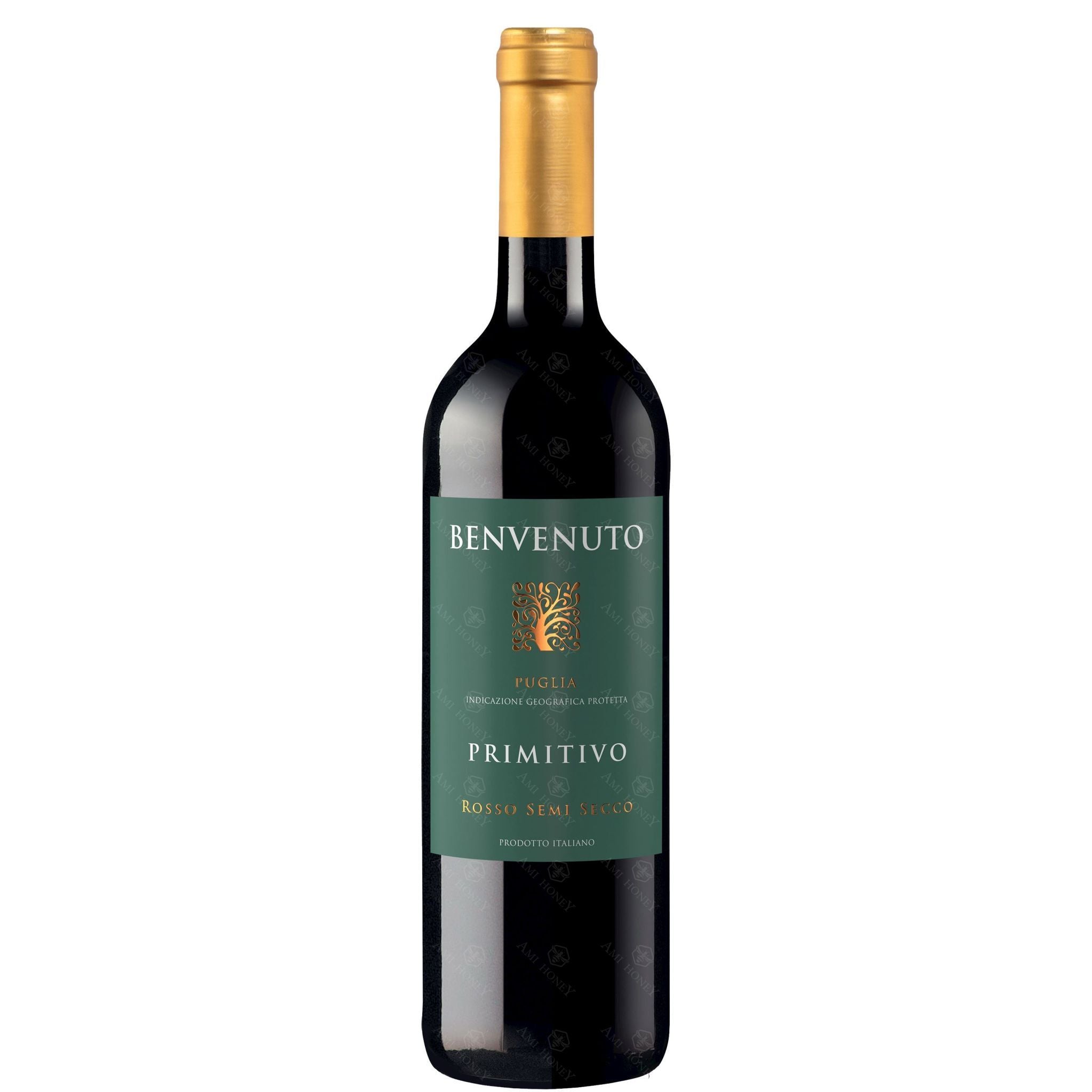 WINO WŁOSKIE BENVENUTO PRIMITIVO IGT PUGLIA CZERWONE WYTRAWNE 12,5% 0,75L