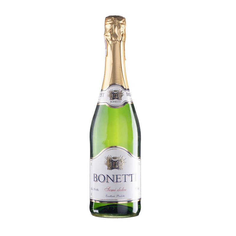 WINO MUSUJĄCE WŁOSKIE BONETTI BIAŁE PÓŁSŁODKIE 10%  0,75L
