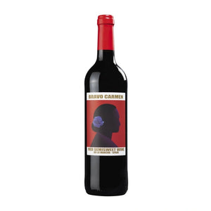 WINO HISZPAŃSKIE BRAVO CARMEN CZERWONE PÓŁSŁODKIE 12% 0,75L