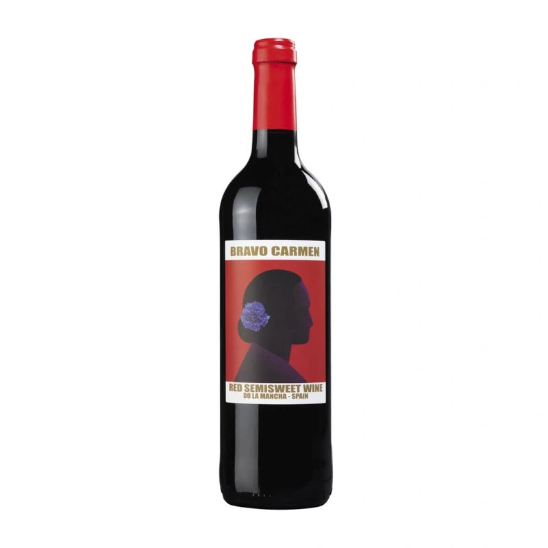 WINO HISZPAŃSKIE BRAVO CARMEN CZERWONE PÓŁSŁODKIE 12% 0,75L