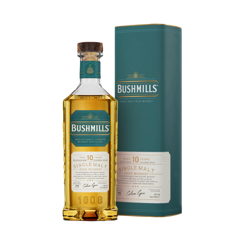 WHISKY IRLANDZKA BUSHMILLS 10YO 0,7 40% W TUBIE