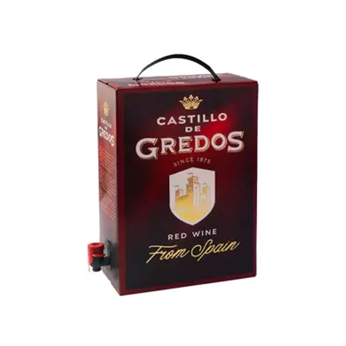 WINO W KARTONIE CASTILLO DE GREDOS HISZPANIA CZERWONE WYTRAWNE 12% 0,75L BIB
