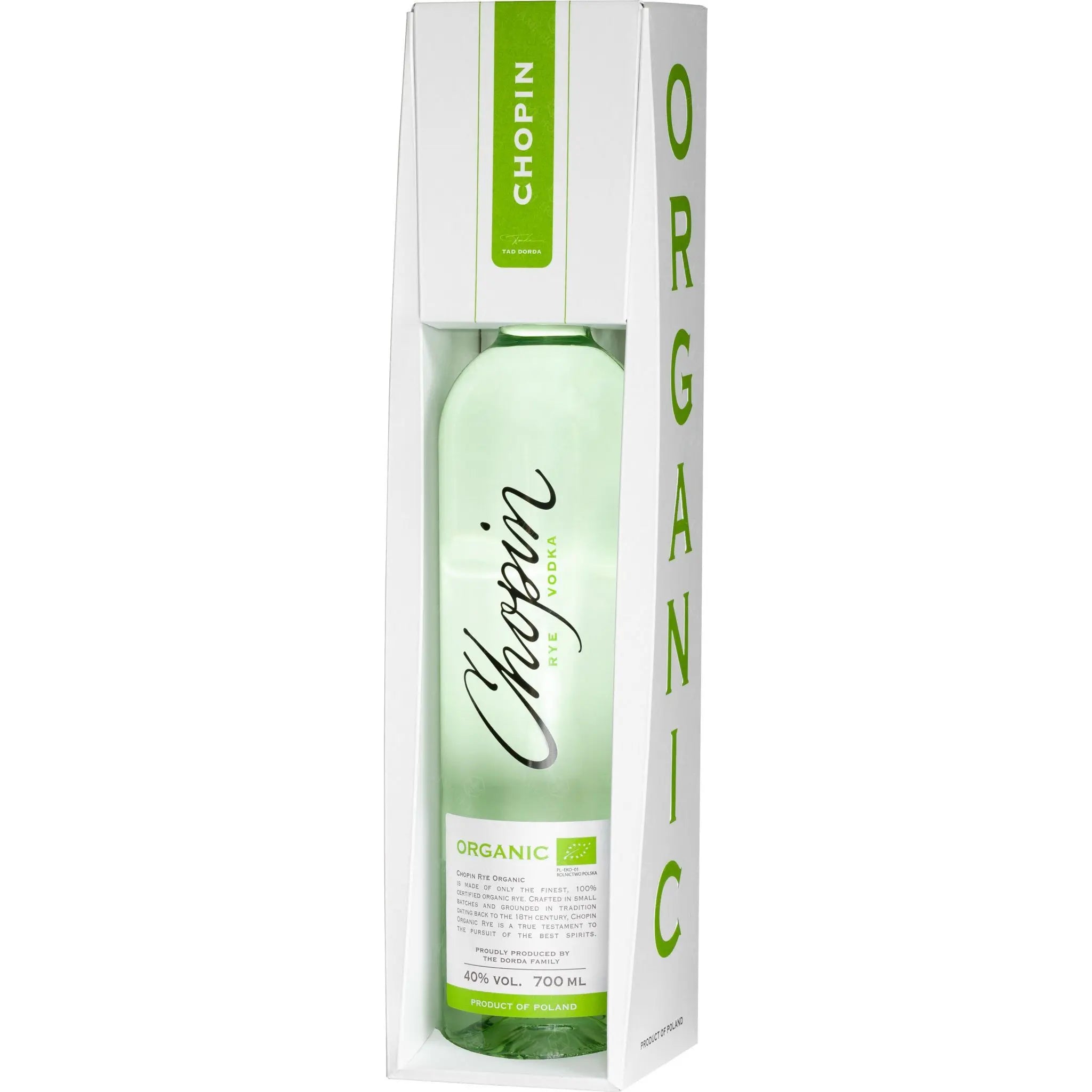 WÓDKA CHOPIN RYE VODKA ORGANIC 40% 0,7L W KARTONIKU