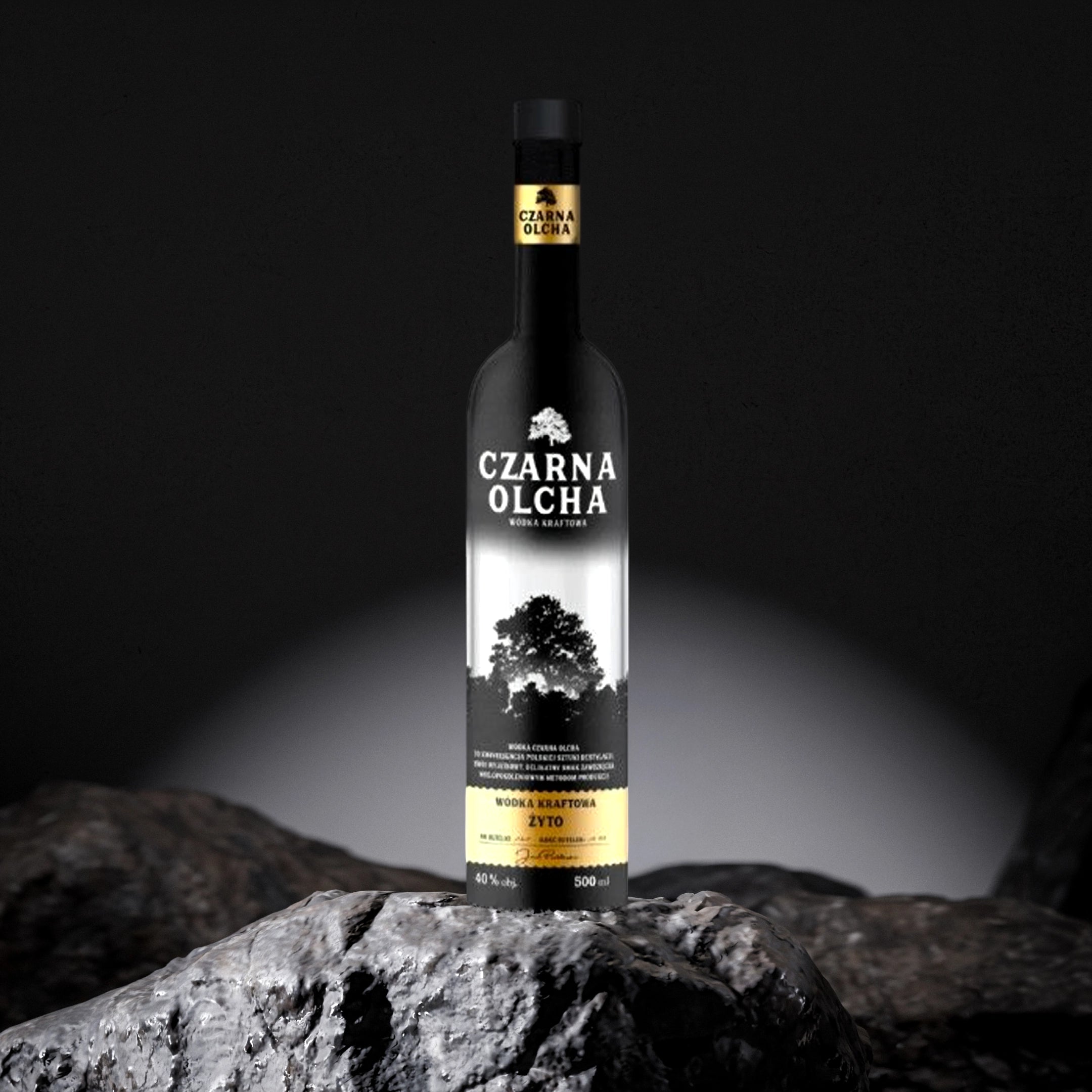 WÓDKA KRAFTOWA CZARNA OLCHA ŻYTO 40% 0,5L