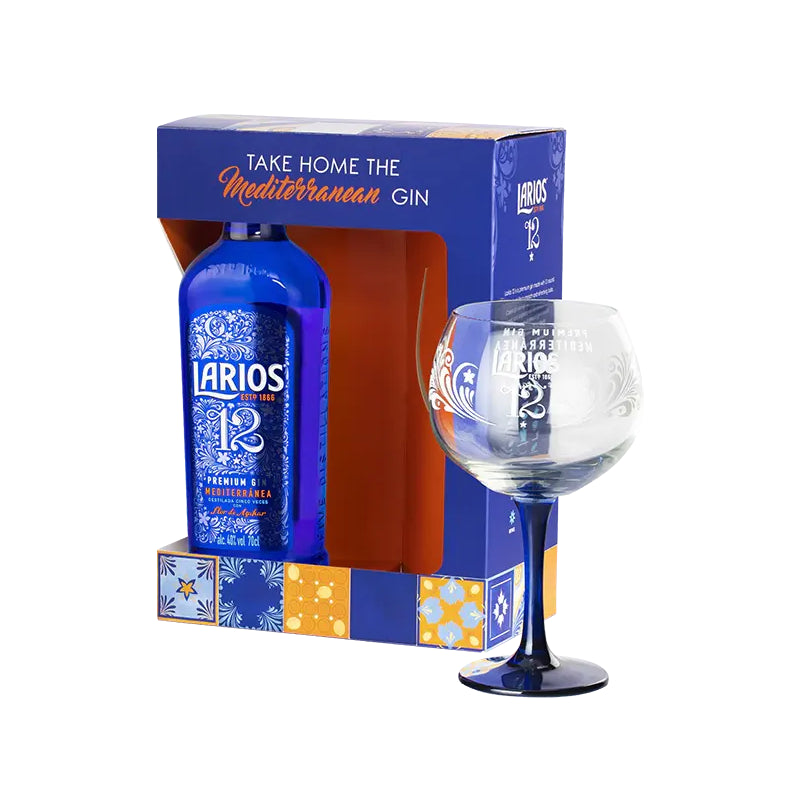 GIN LARIOS 12 40% 0,7L + KIELISZEK