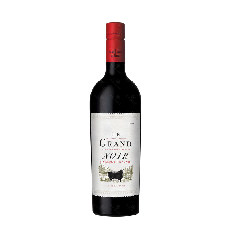 WINO FRANCUSKIE LE GRAND NOIR CABERNET SAUVIGNON & SYRAH CZERWONE WYTRAWNE 13,5% 0,75L