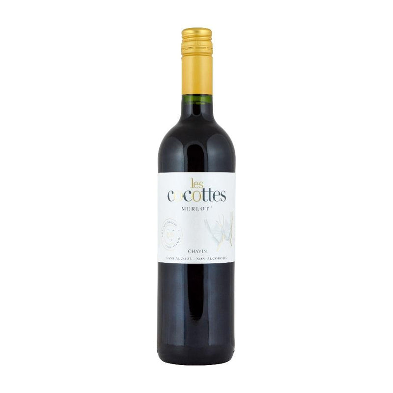 WINO BEZALKOHOLOWE FRANCUSKIE LES COCOTTES MERLOT CZERWONE 0% 0,75L