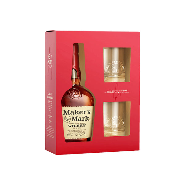 BOURBON MAKERS MARK 45% 0,7L W KARTONIKU + 2 SZKLANKI