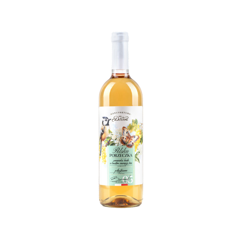 WINO OWOCOWE DIWINE BIAŁA PORZECZKA Z KWIATEM BZU BIAŁE PÓŁWYTRAWNE 0,75L