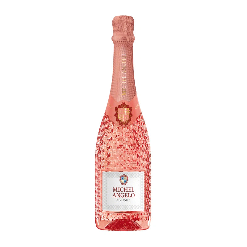 WINO MUSUJĄCE WŁOSKIE MICHAEL ANGELO SPUMANTE ROSE RÓŻOWE PÓŁSŁODKIE 10% 0,75L
