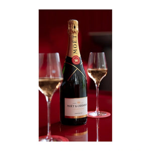 ZESTAW SZAMPAN MOET & CHANDON BRUT IMPERIAL 6 x 0,75L + 6 KIELISZKÓW MOET