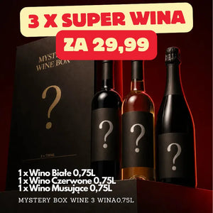 MYSTERY WINE BOX – 3 SUPER WINA W MEGA CENIE
