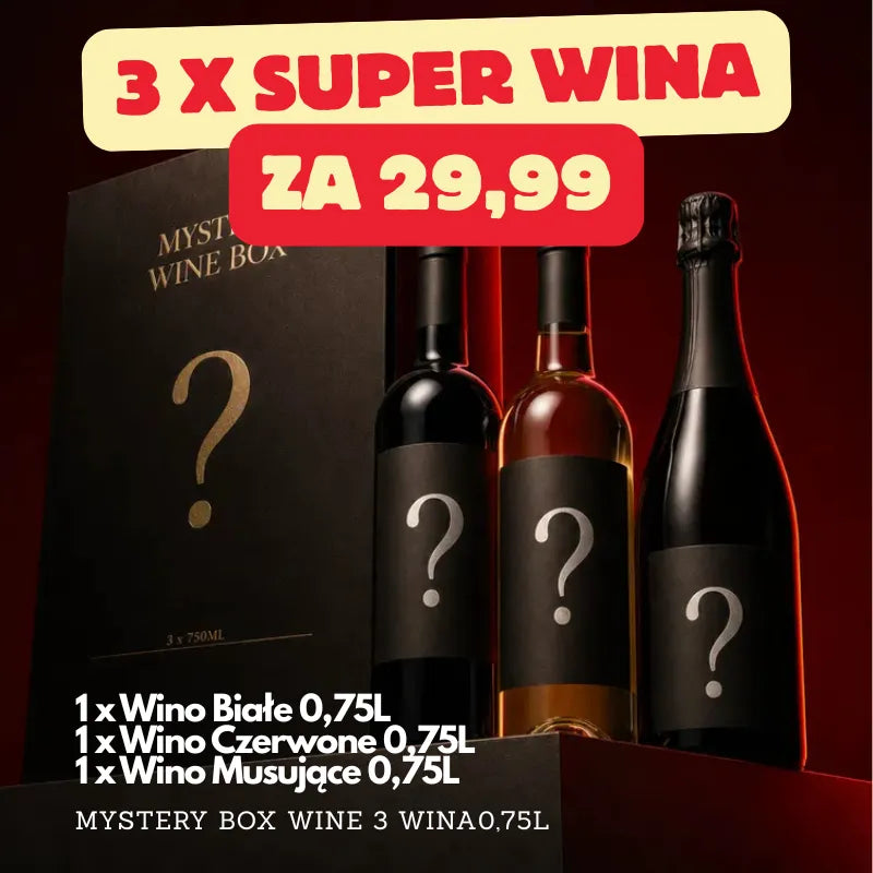 MYSTERY WINE BOX – 3 SUPER WINA W MEGA CENIE