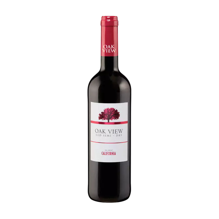 WINO OAK VIEW CALIFORNIA CZERWONE PÓŁWYTRAWNE 12,5% 0,75L