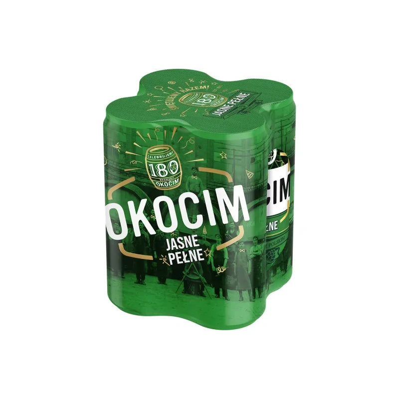 PIWO OKOCIM JASNE PEŁNE 5% 0,5L CZTEROPAK