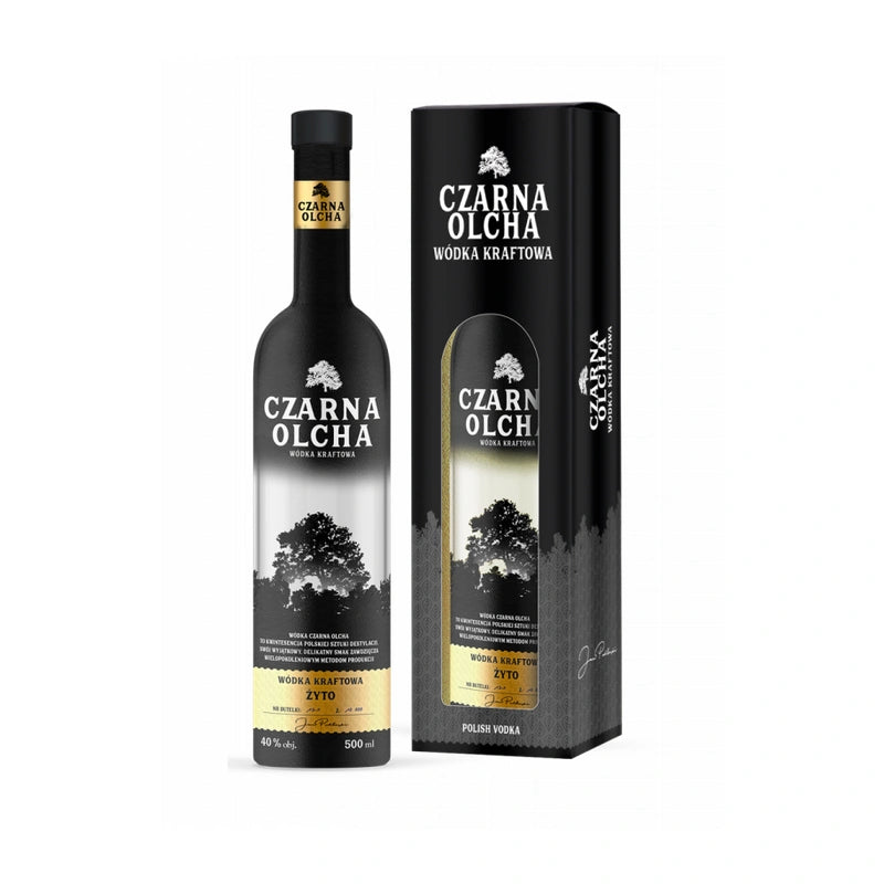 WÓDKA KRAFTOWA CZARNA OLCHA ŻYTO 40% 0,5L W KARTONIKU