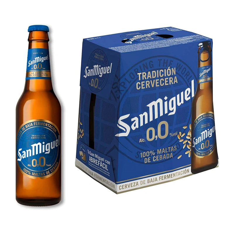 PIWO BEZALKOHOLOWE SAN MIGUEL W SZEŚCIOPAKU 0% 0,25L BUTELKA