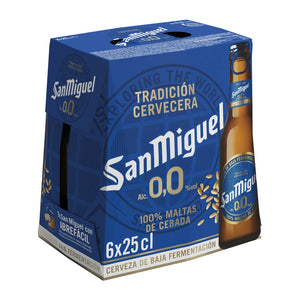 PIWO BEZALKOHOLOWE SAN MIGUEL W SZEŚCIOPAKU 0% 0,25L BUTELKA