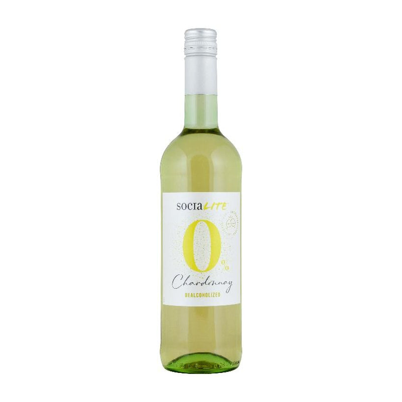 WINO BEZALKOHOLOWE HISZPAŃSKIE SOCIALITE 0 CHARDONNAY BIAŁE 0% 0,75L