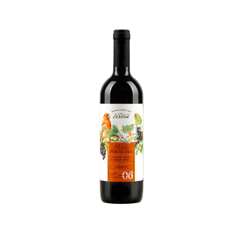 WINO OWOCOWE DIWINE CZARNA PORZECZKA Z DĘBEM PÓŁWYTRAWNE 0,75L