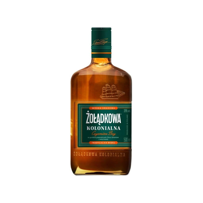 WÓDKA ŻOŁĄDKOWA KOLONIALNA CAYEMITES BAY 38% 0,5L